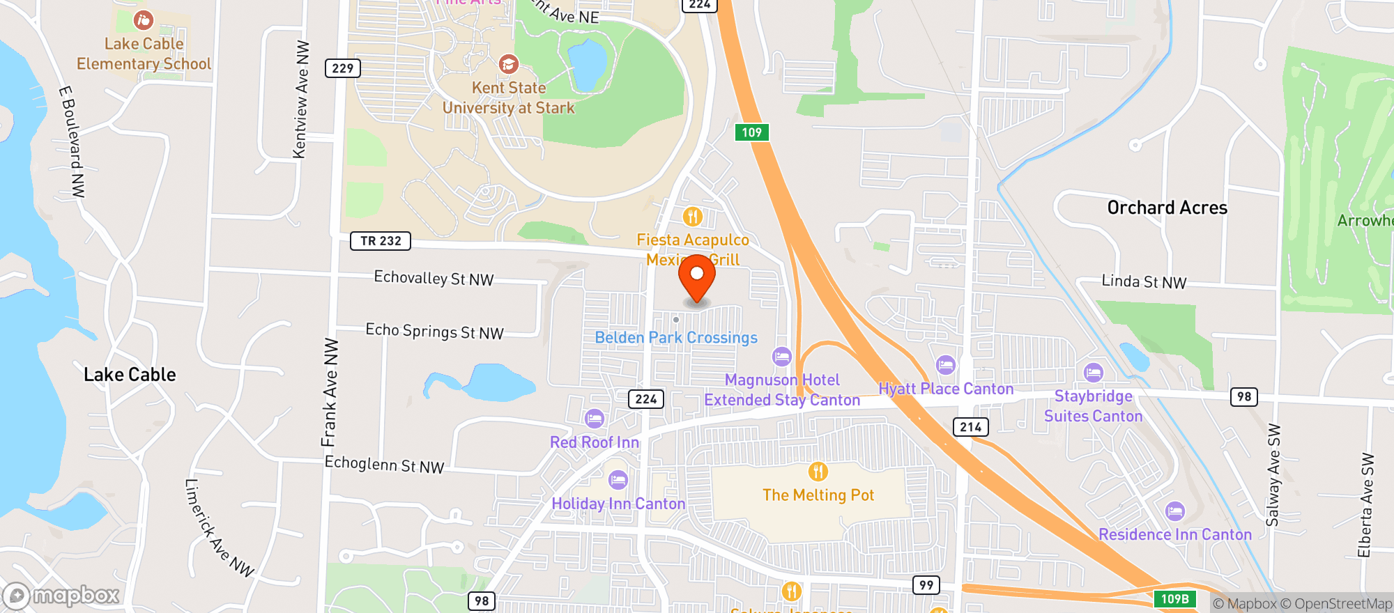 Map showing Canton