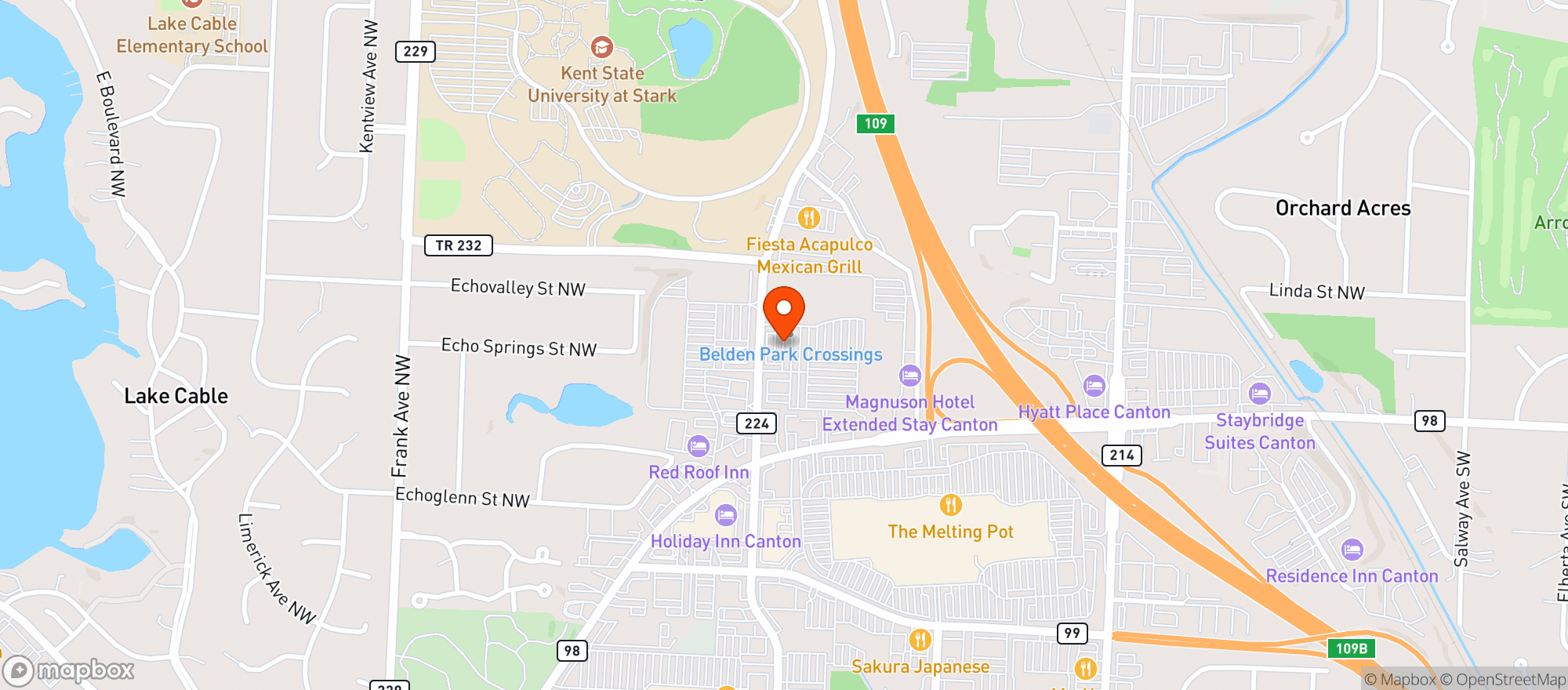 Map showing Target Store
