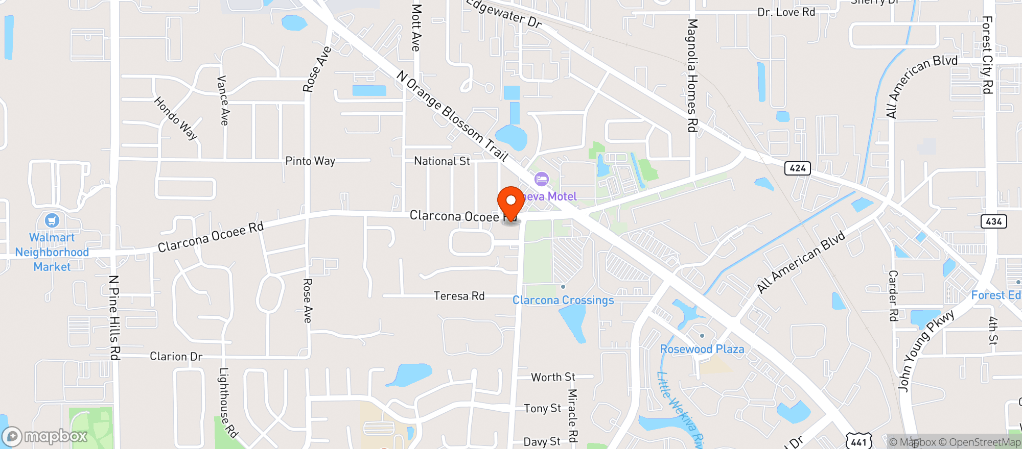 Map showing Kwik Stop #2703