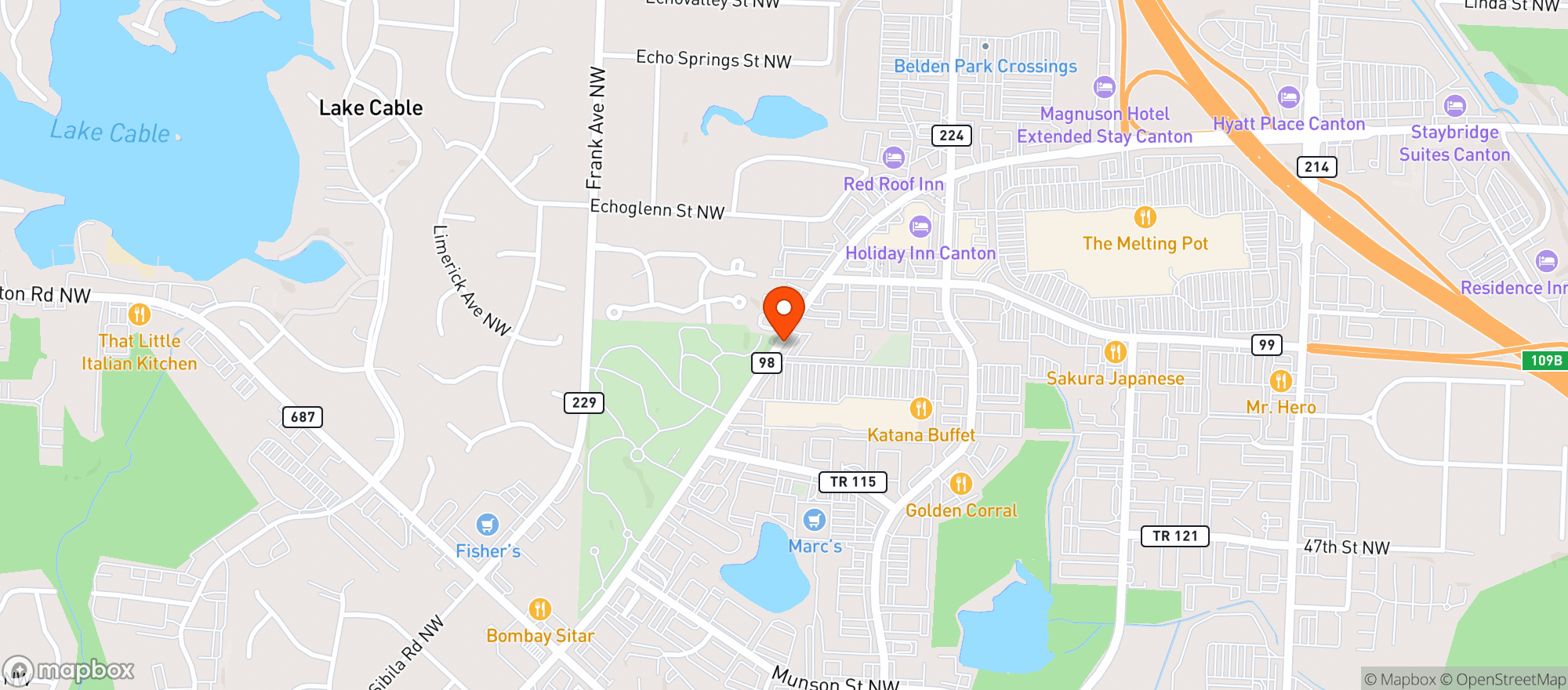 Map showing UnionPark Coffee & Cocktails