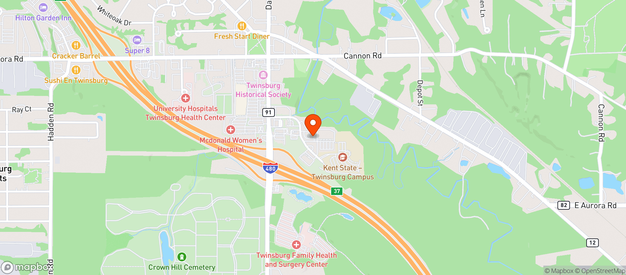Map showing Brewsters