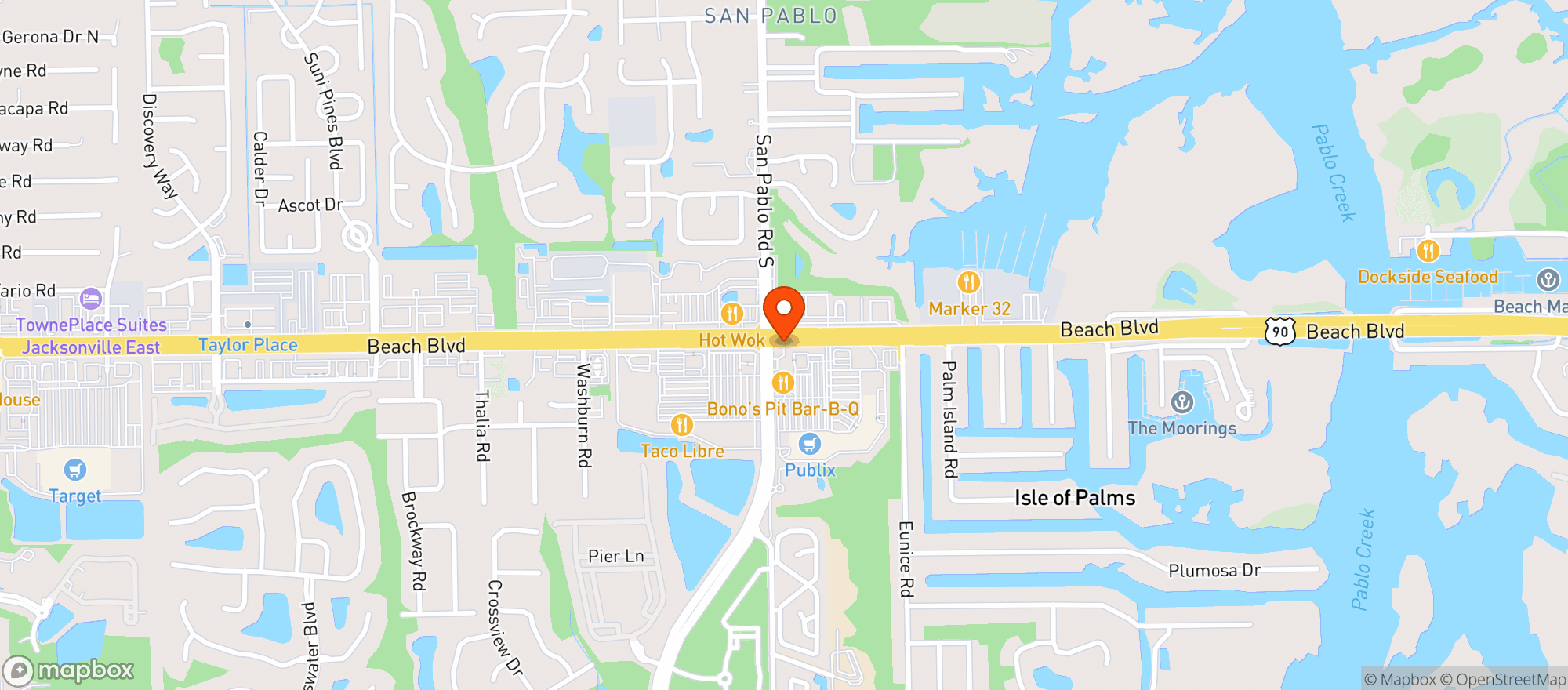 Map showing SHORES FINE WINE & SPIRITS