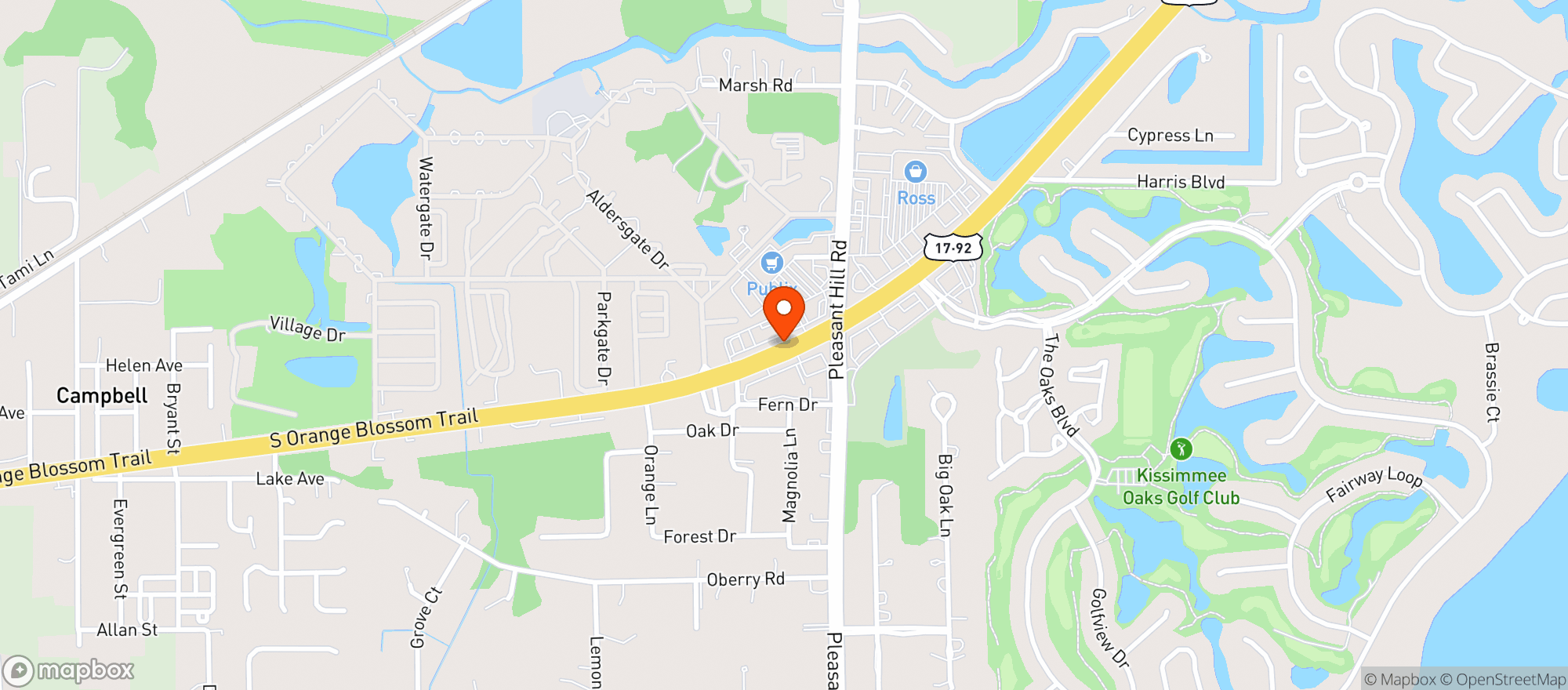 Map showing Publix Super Market