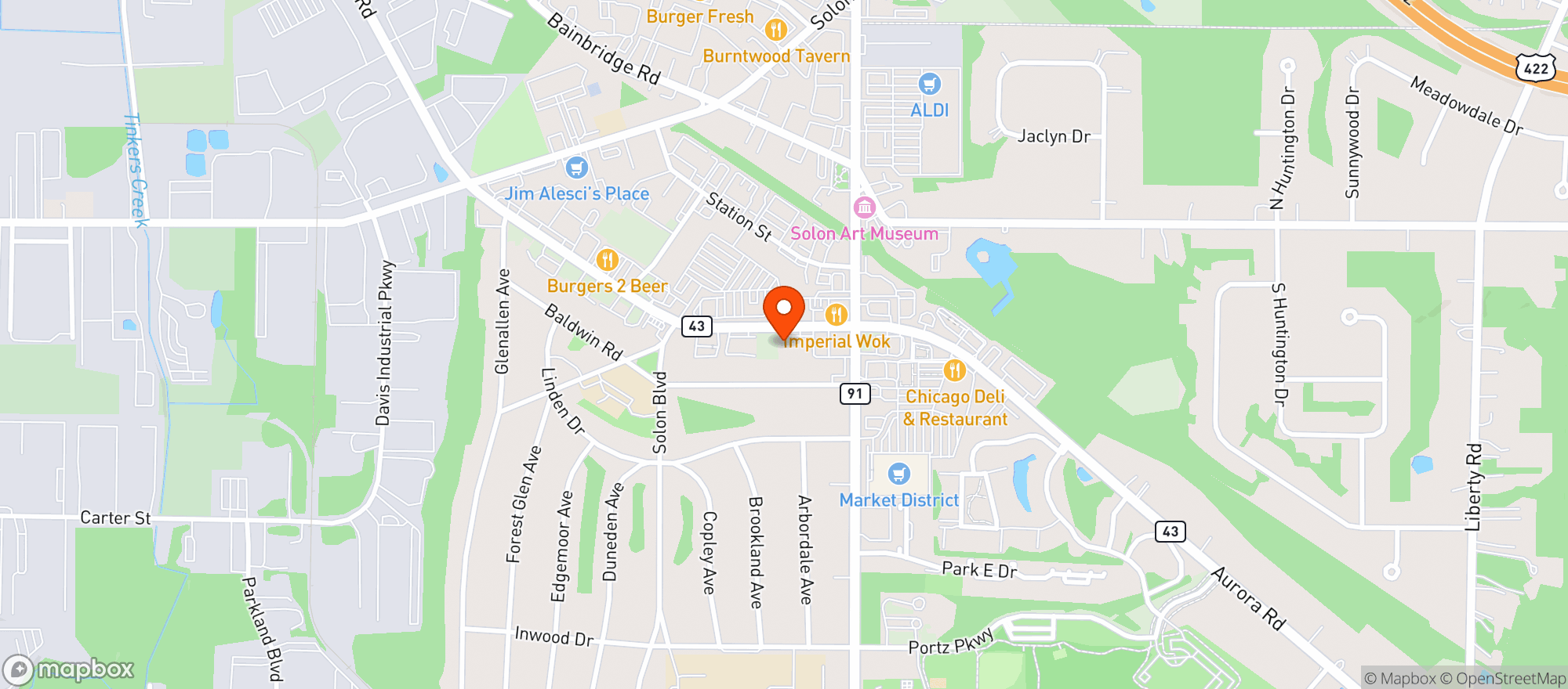 Map showing D&m Convenience