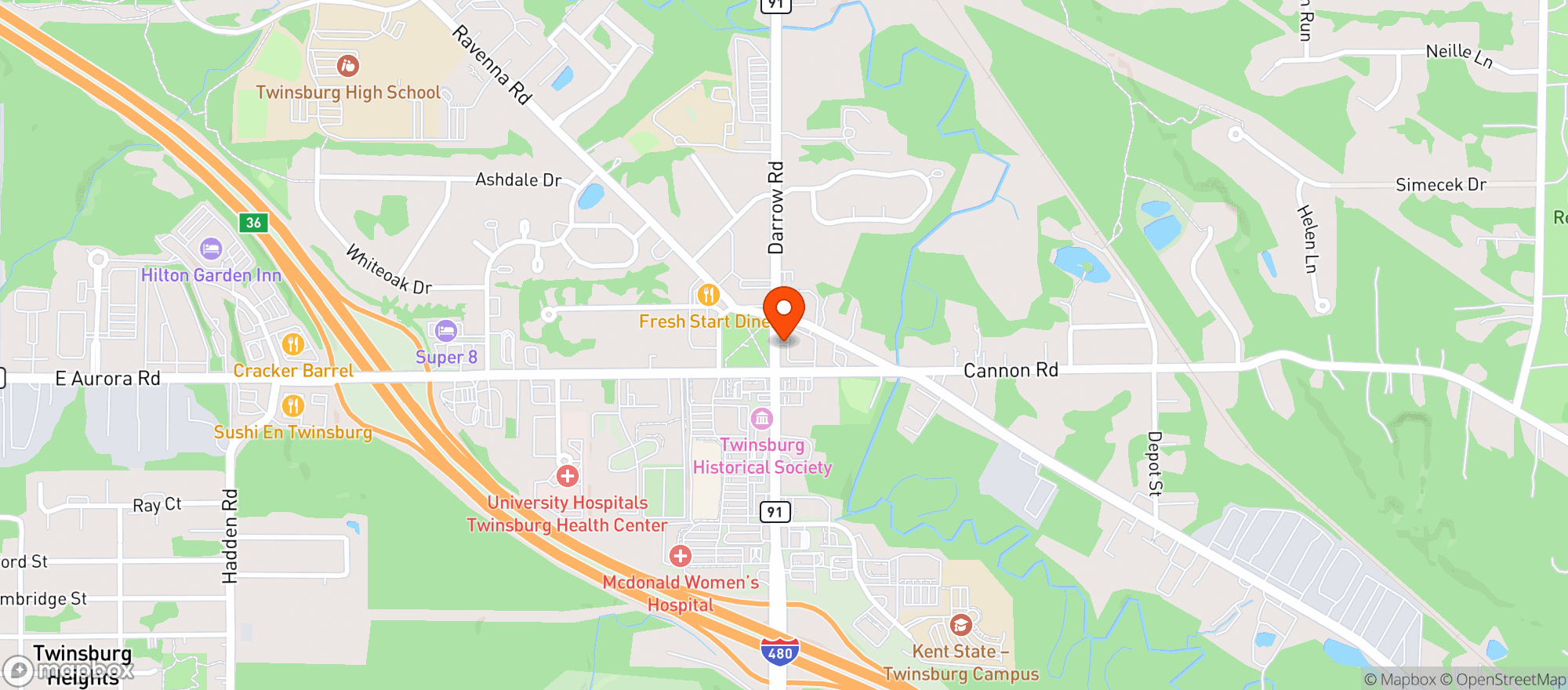 Map showing Walgreens