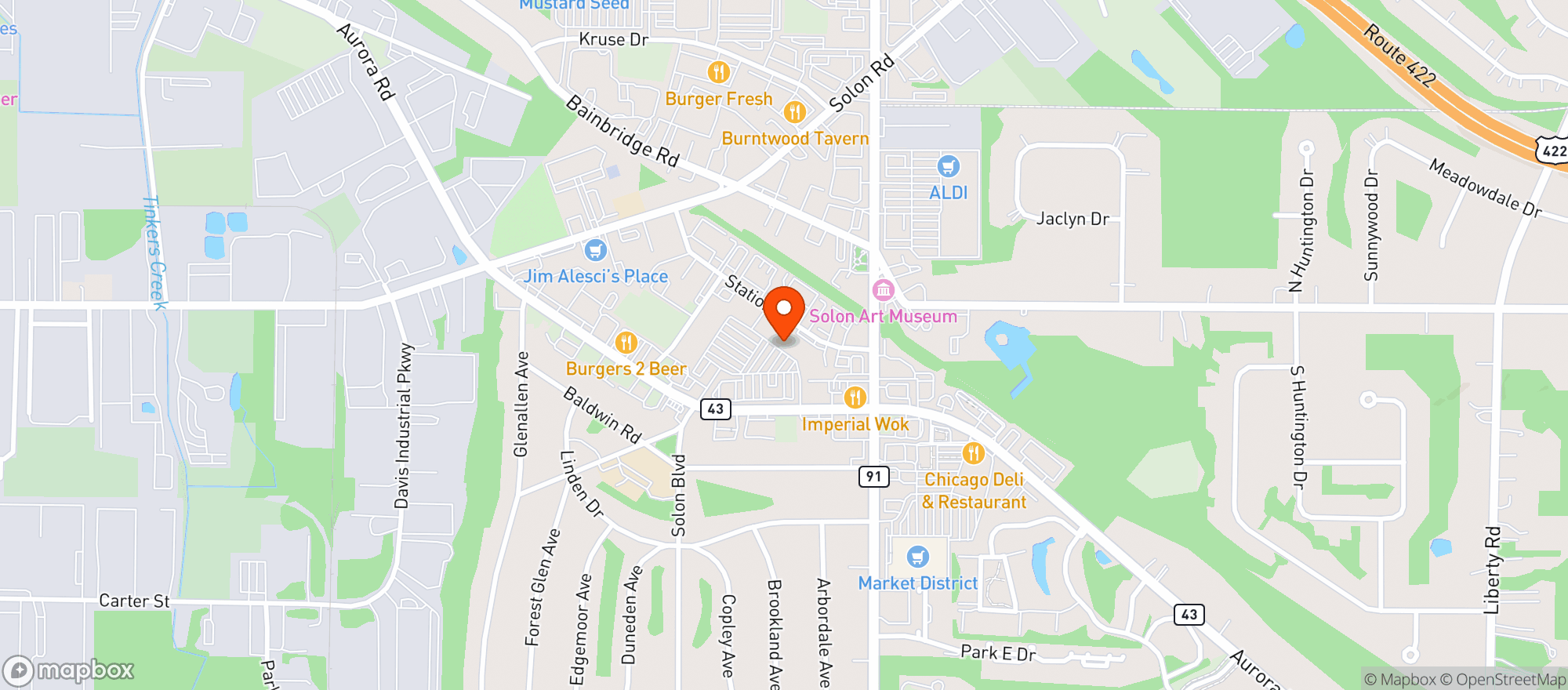 Map showing 56 Kitchen