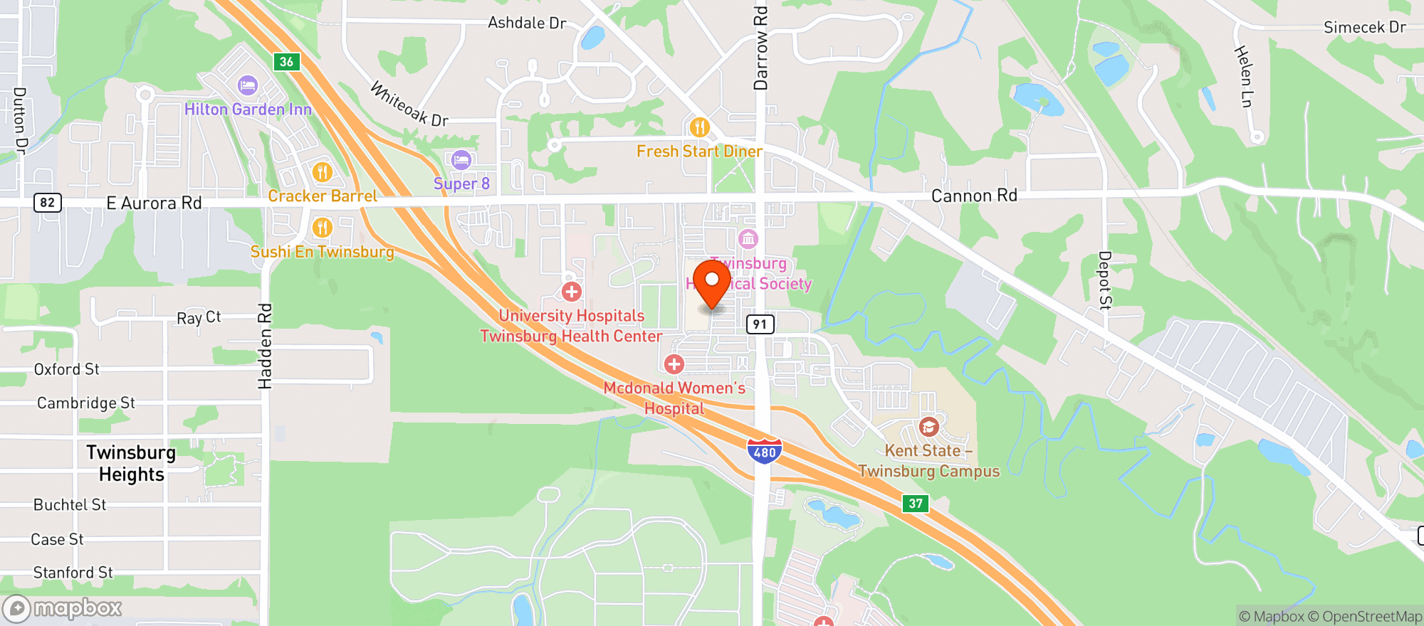 Map showing Giant Eagle