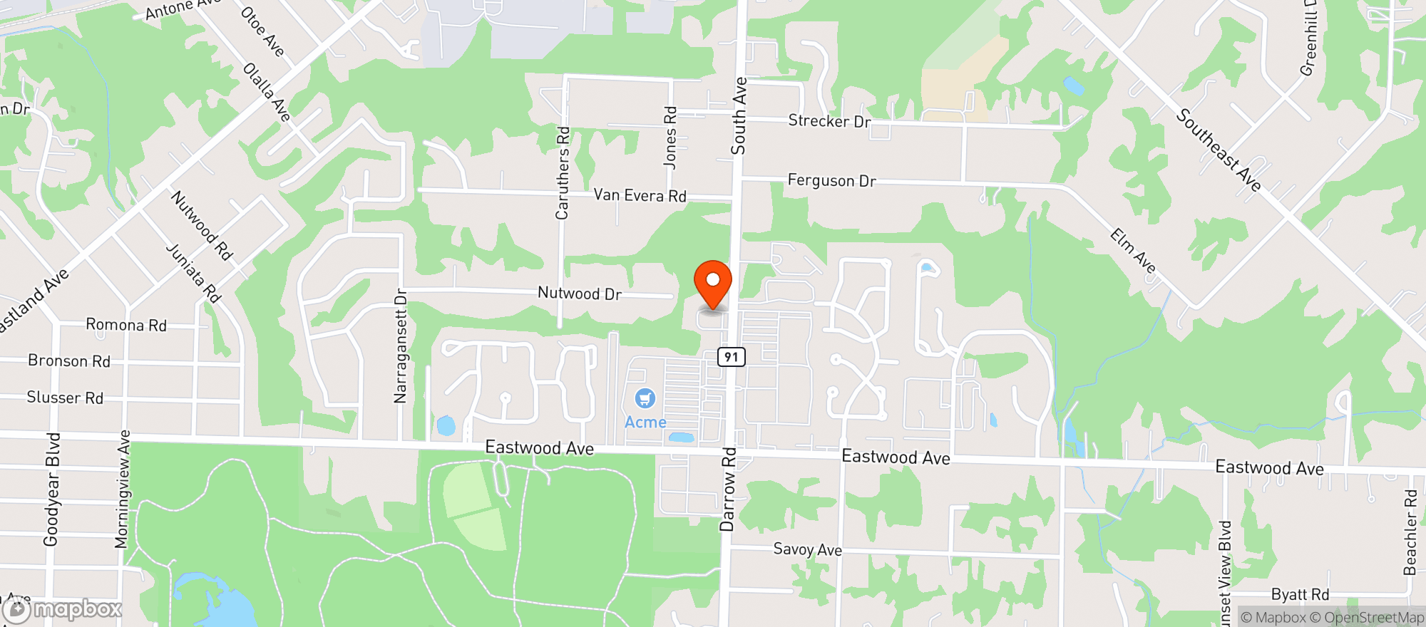 Map showing Sammies Bar & Grill