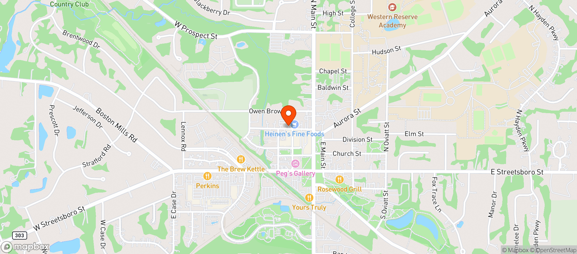 Map showing Heinens