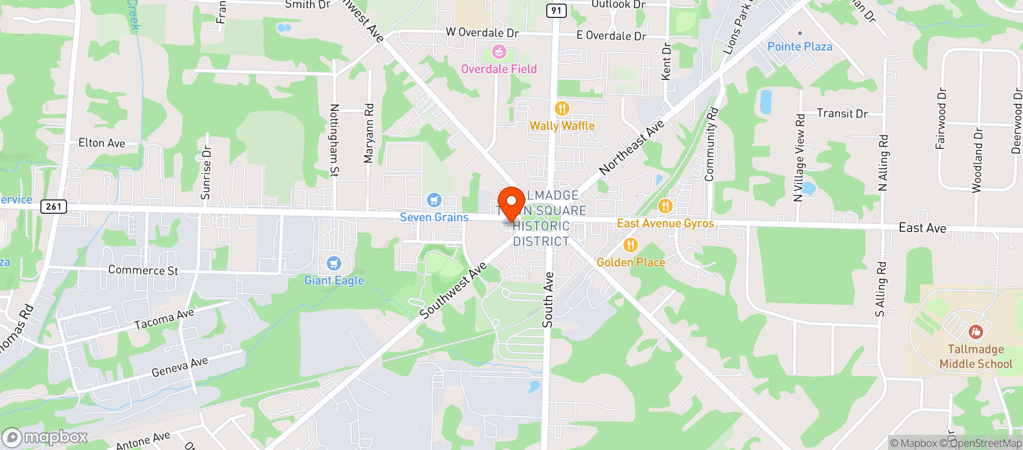 Map showing MapCo 350991 Tallmadge