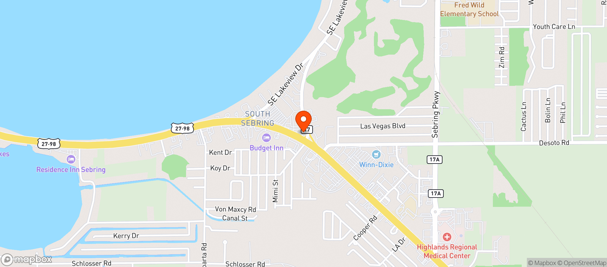 Map showing Circle K #00035