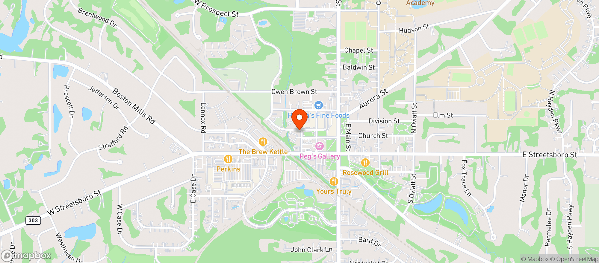 Map showing 3 Palms Pizzeria (hudson)