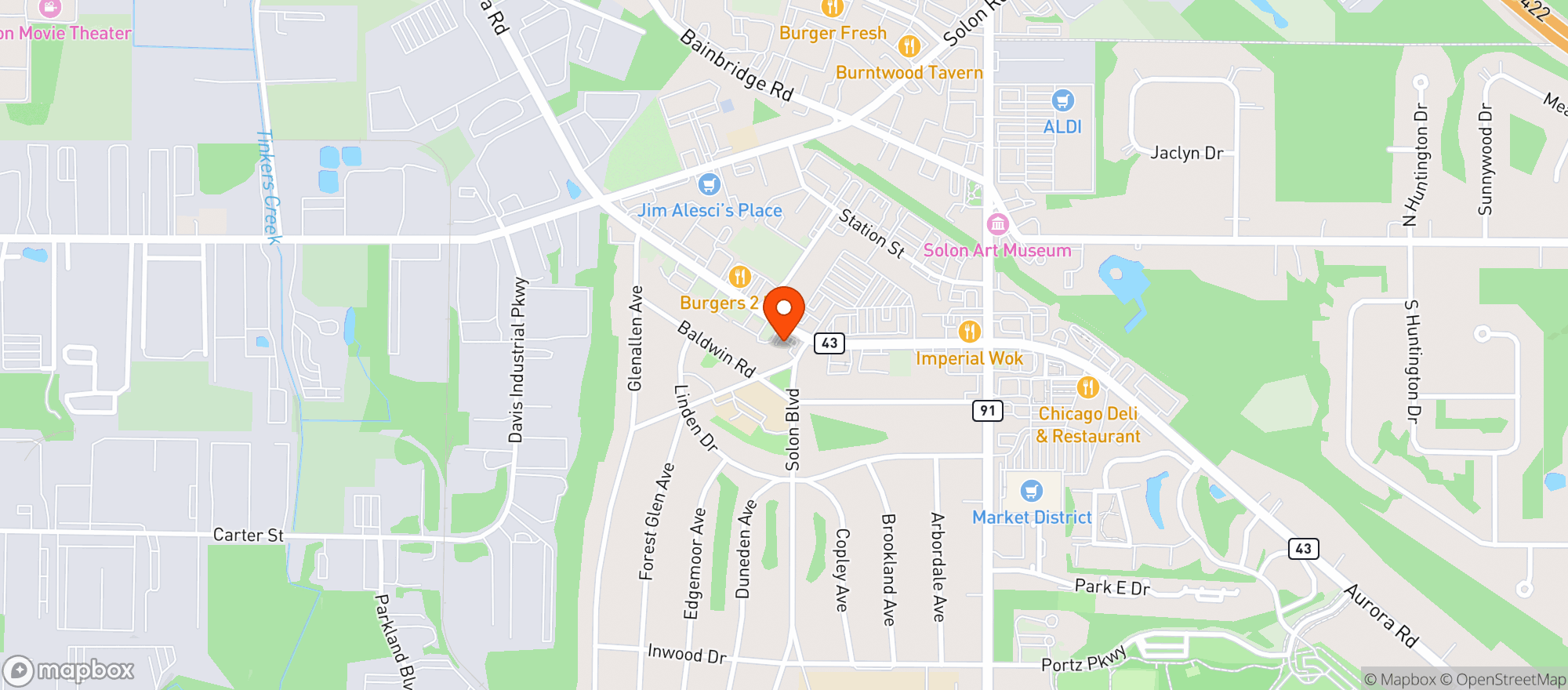 Map showing Solon Mobil