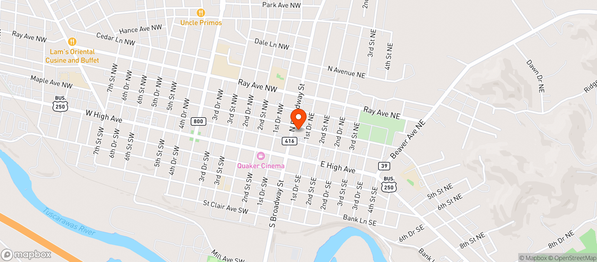 Map showing Craft