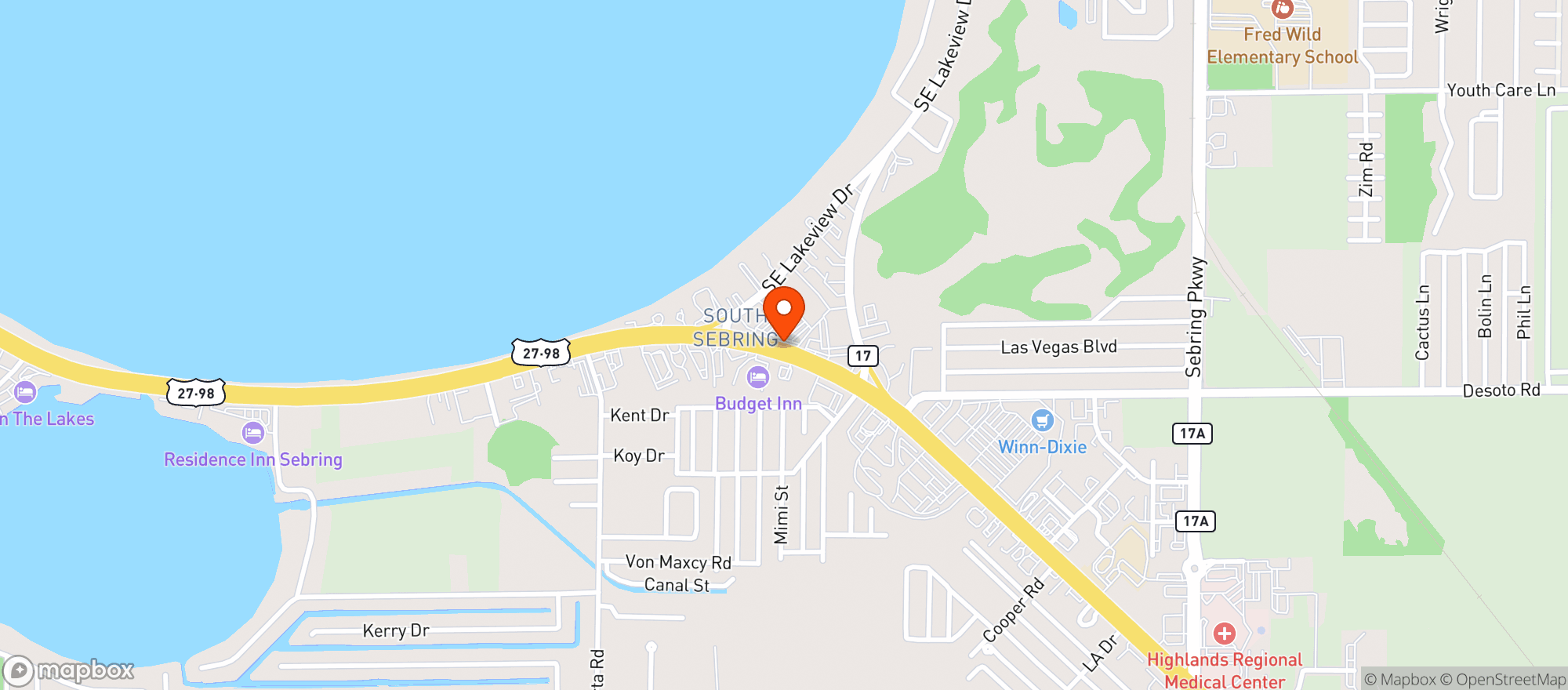 Map showing Publix Super Market