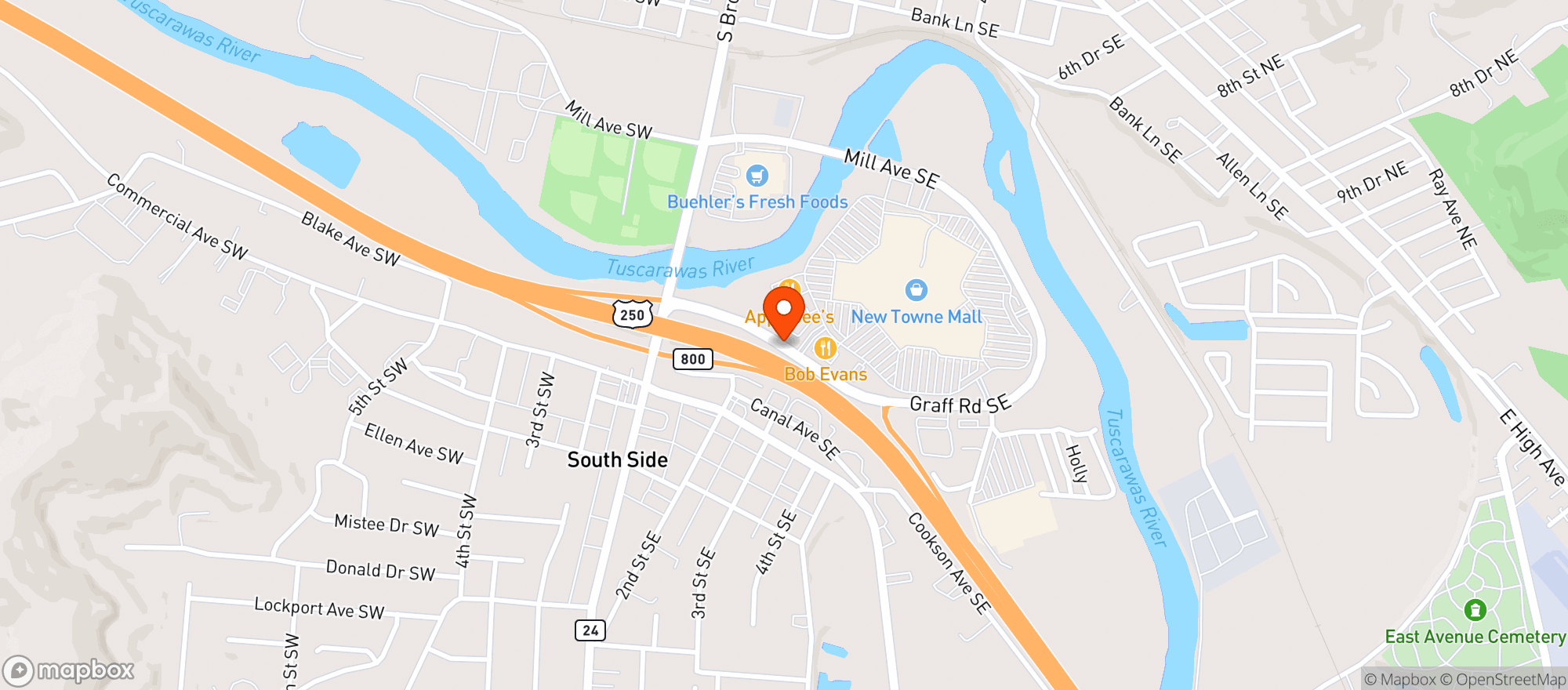 Map showing Red Lobster