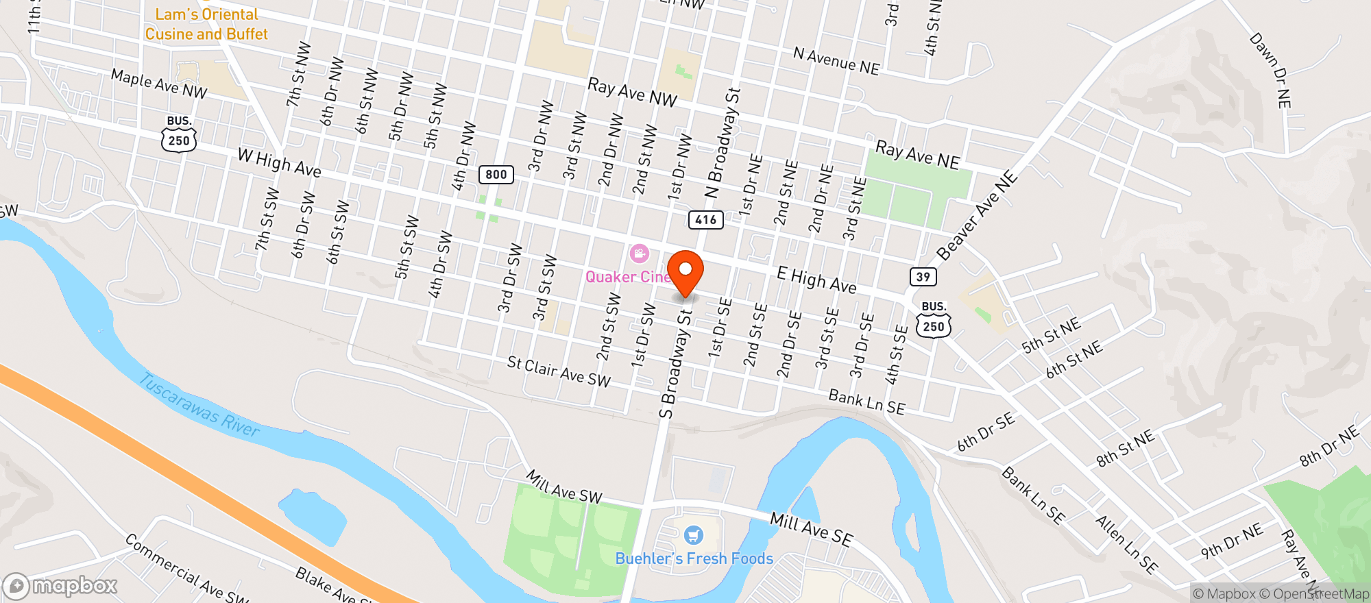 Map showing Mustards