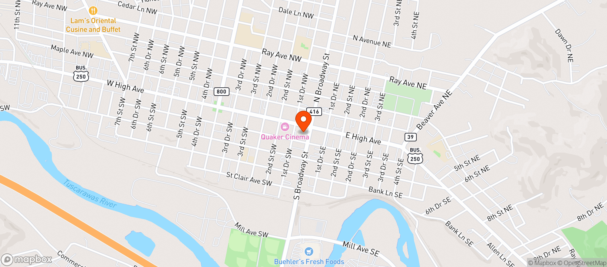 Map showing Gavin's