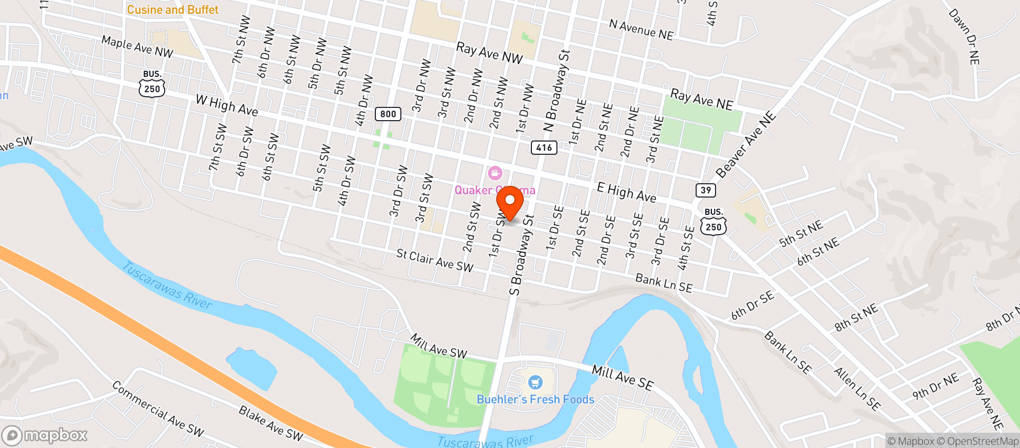 Map showing Jng Grill