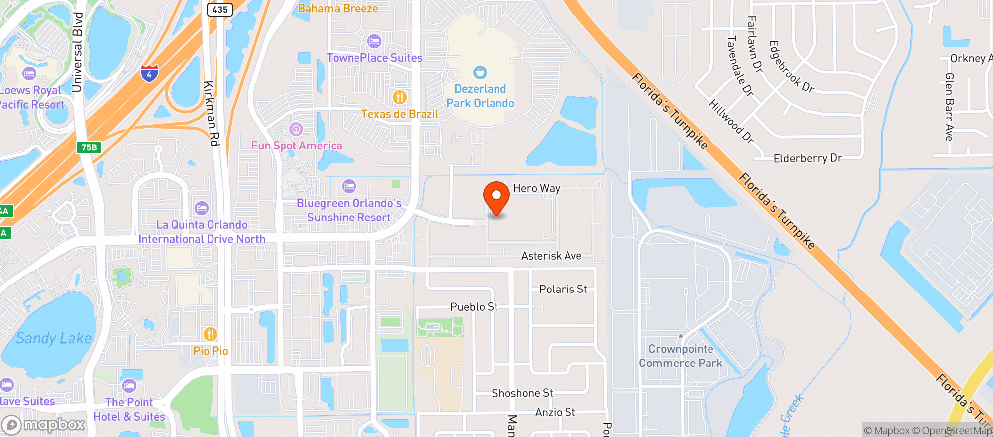 Map showing Aqua Bay Bar And Grill