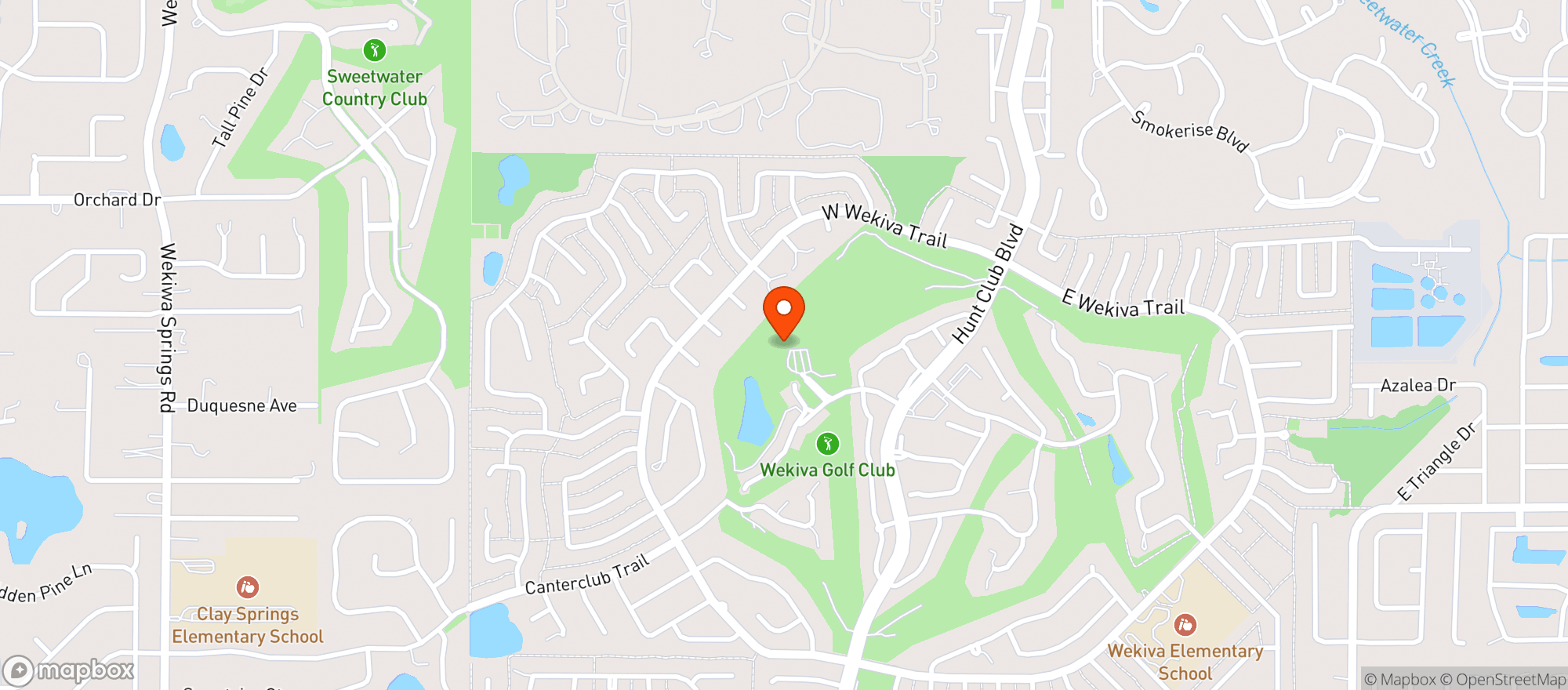Map showing Wekiva Golf Club