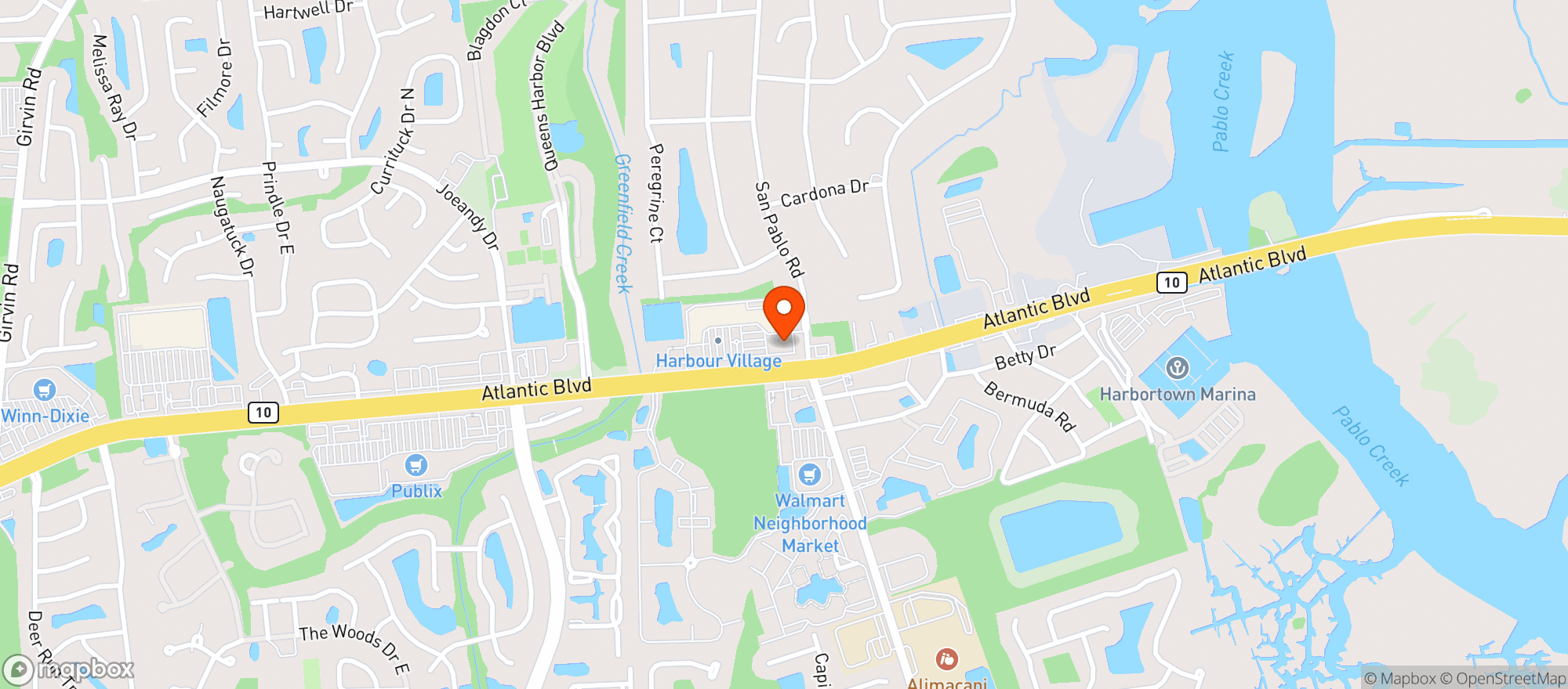 Map showing Fresh Market 088 - JAXB