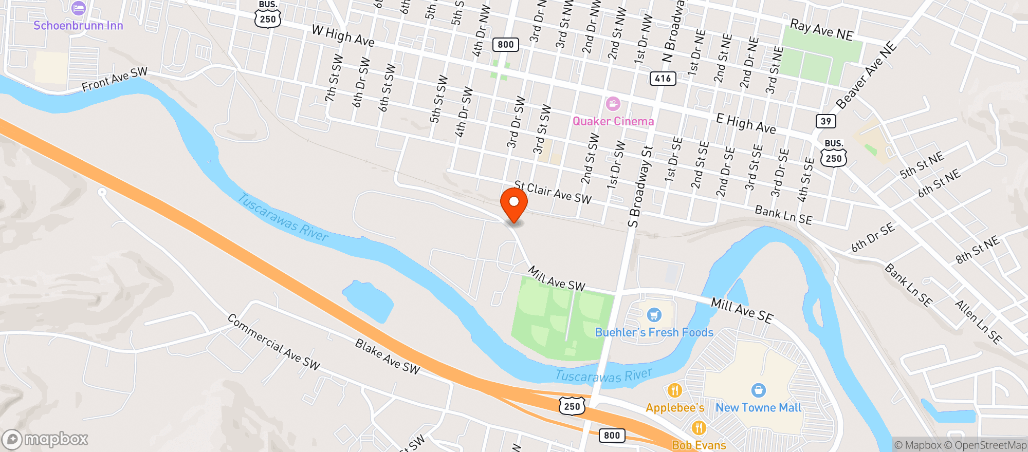 Map showing Gnc