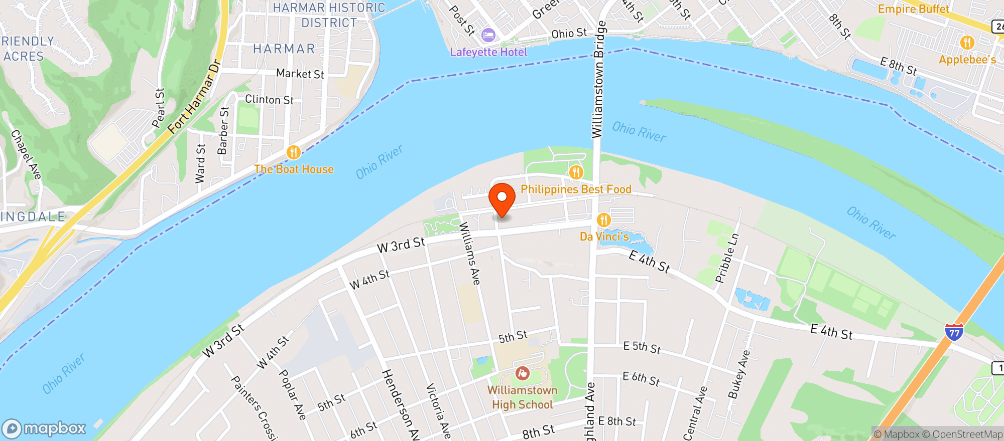 Map showing Par Mar #1105