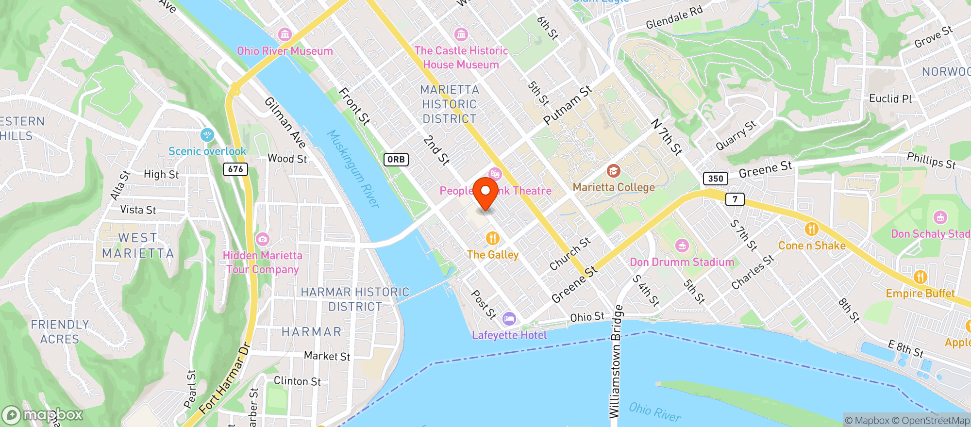 Map showing Tampico Mexican Restaurant