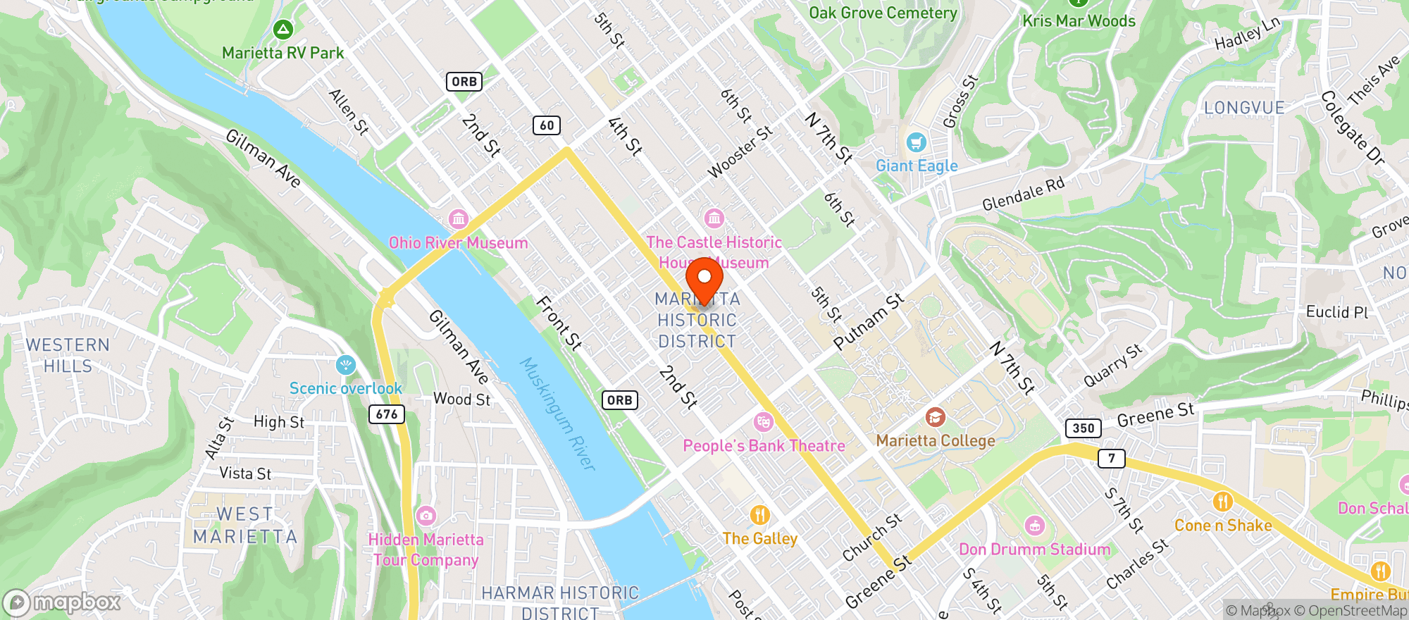 Map showing Webers (grocery)