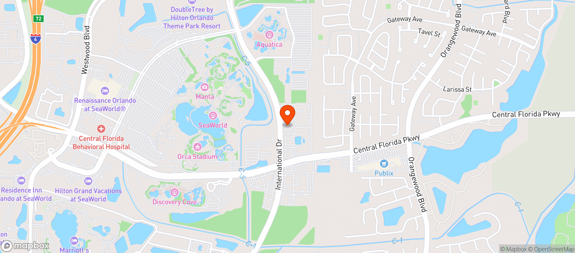 Map showing Buffalo Wild Wings Gril #545