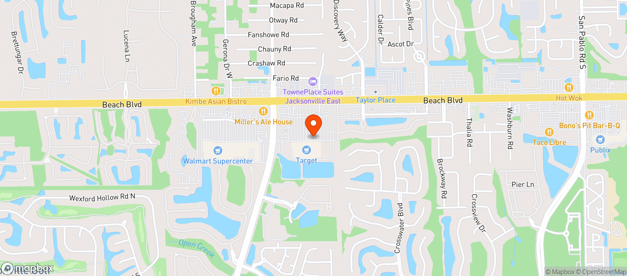 Map showing Target