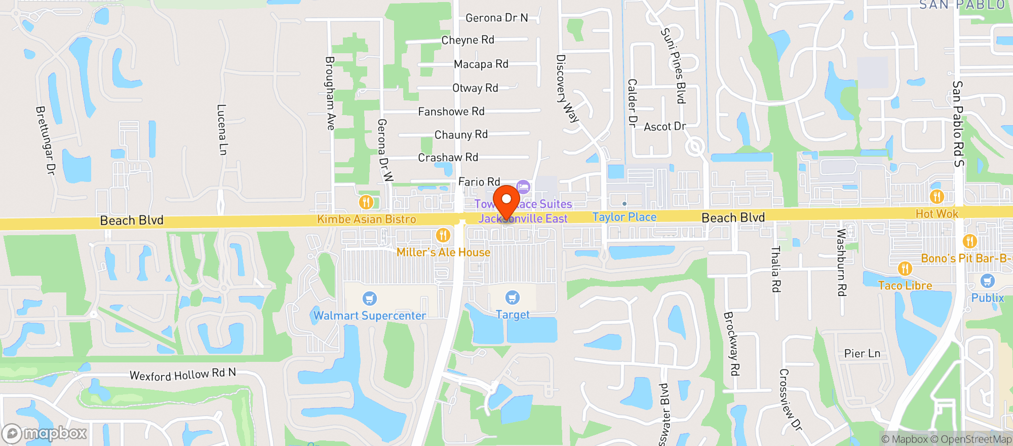 Map showing Supertarget