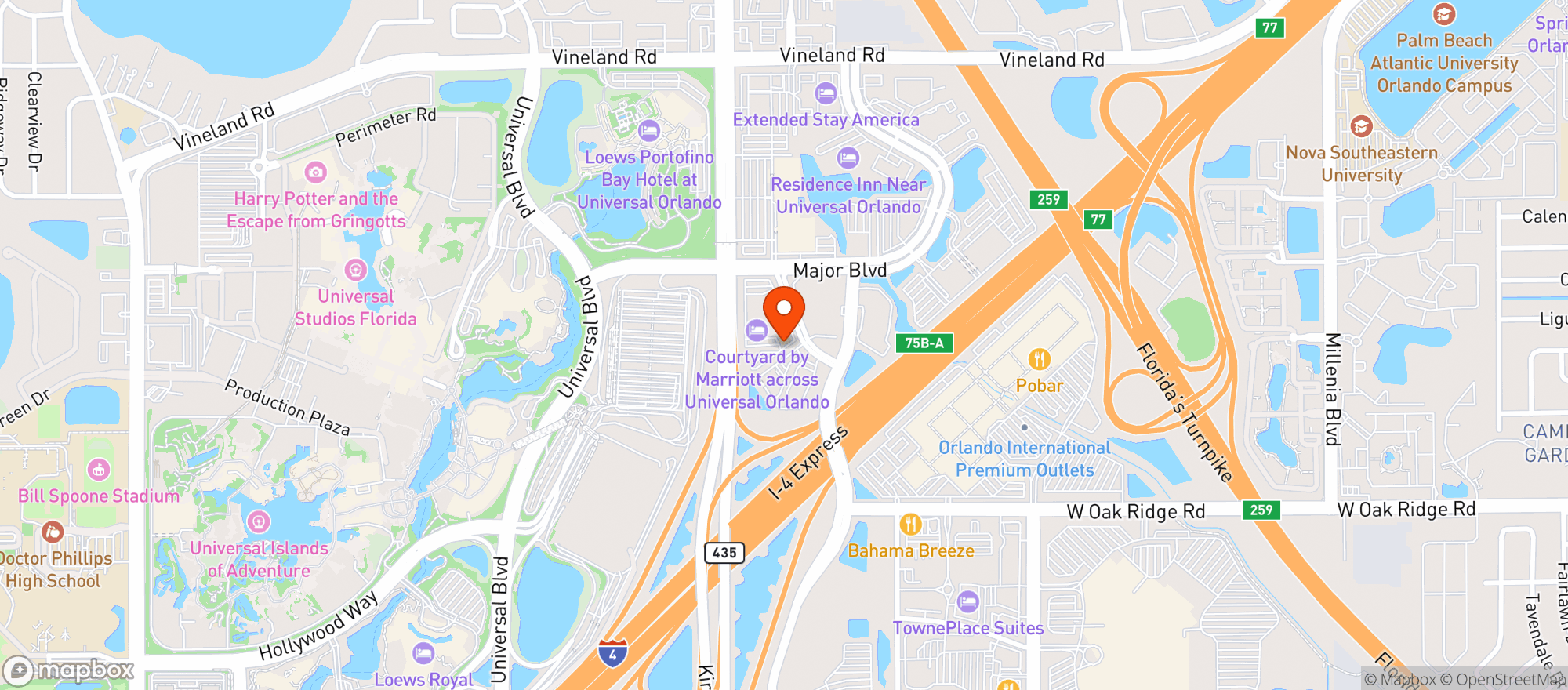 Map showing Tgi Fridays #2635