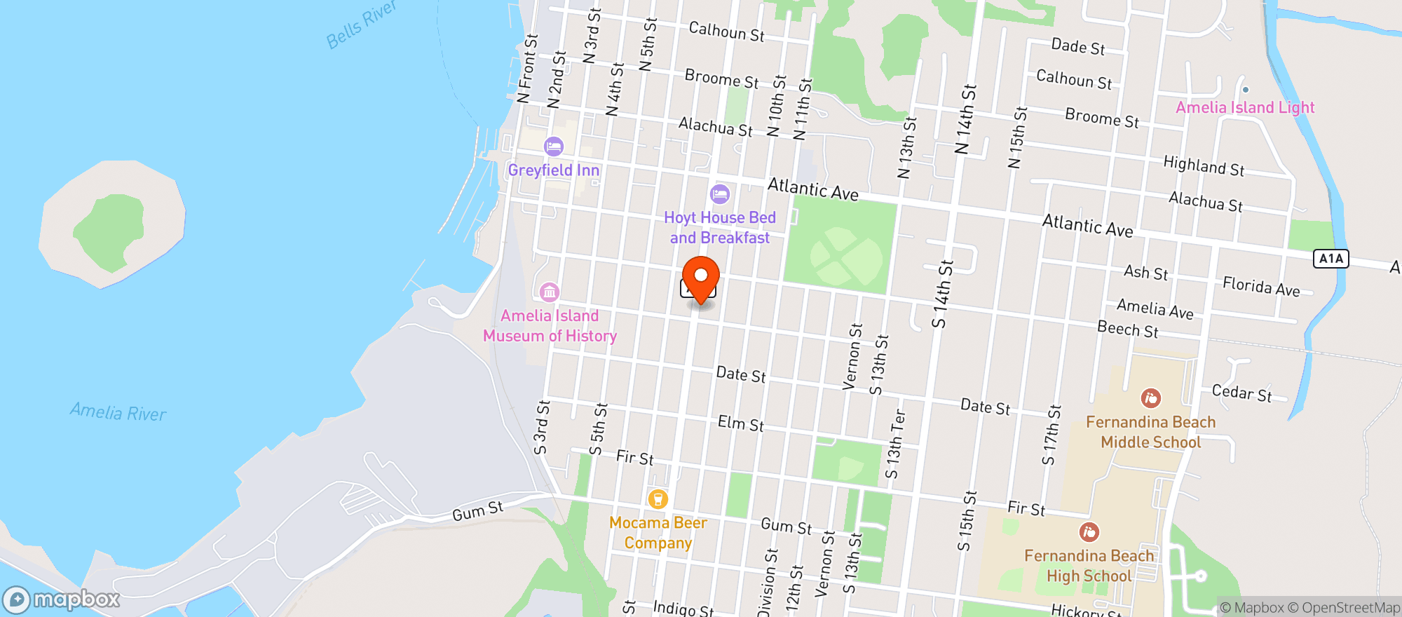 Map showing A1a Cidery