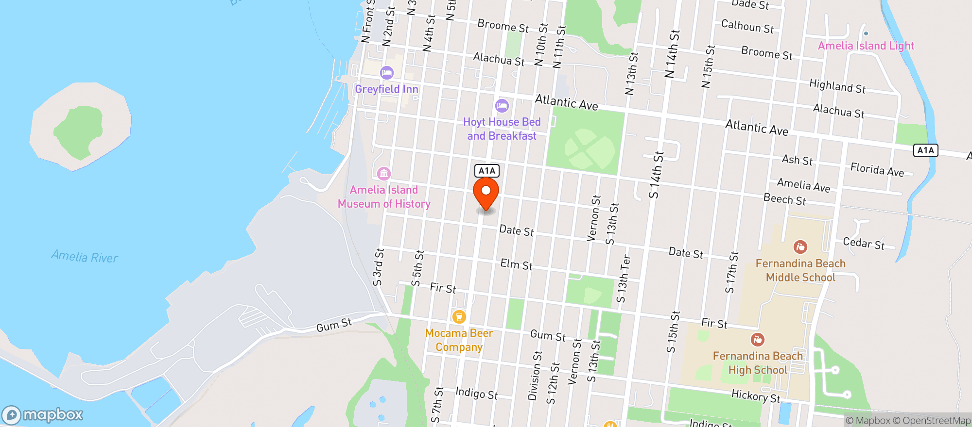 Map showing Obriens Irish Pub