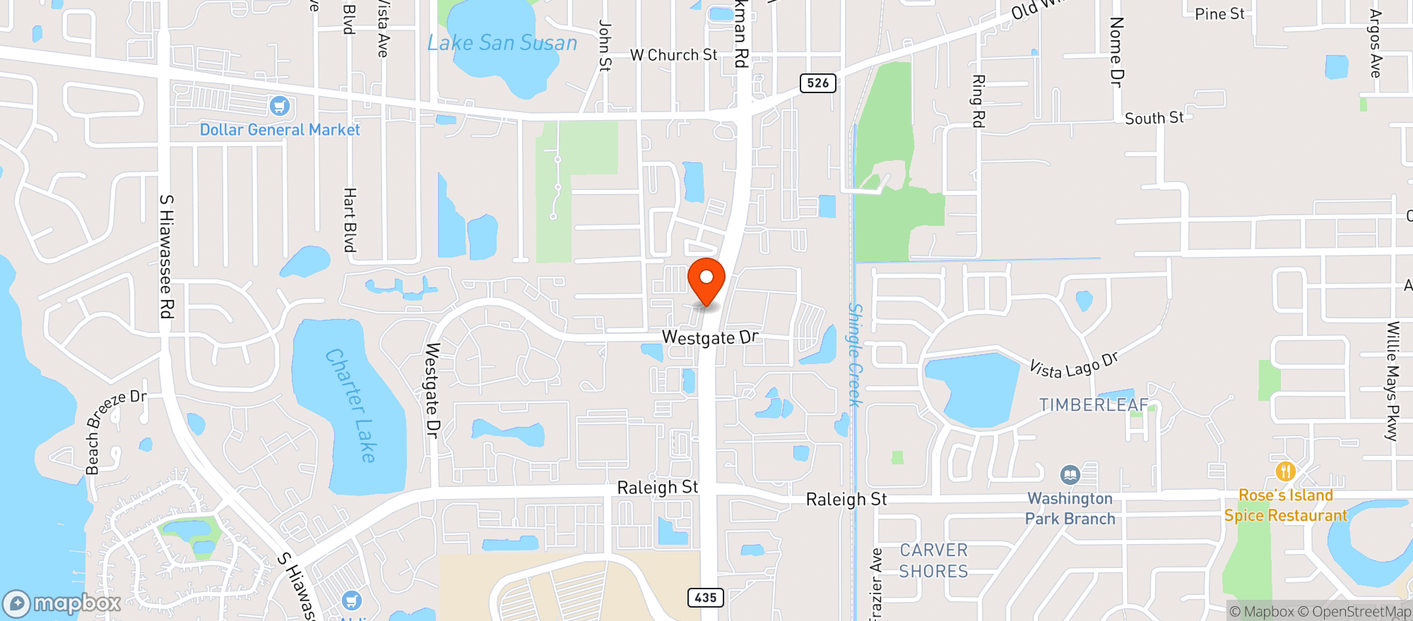 Map showing CIRCLE K (700 S KIRKMAN RD)