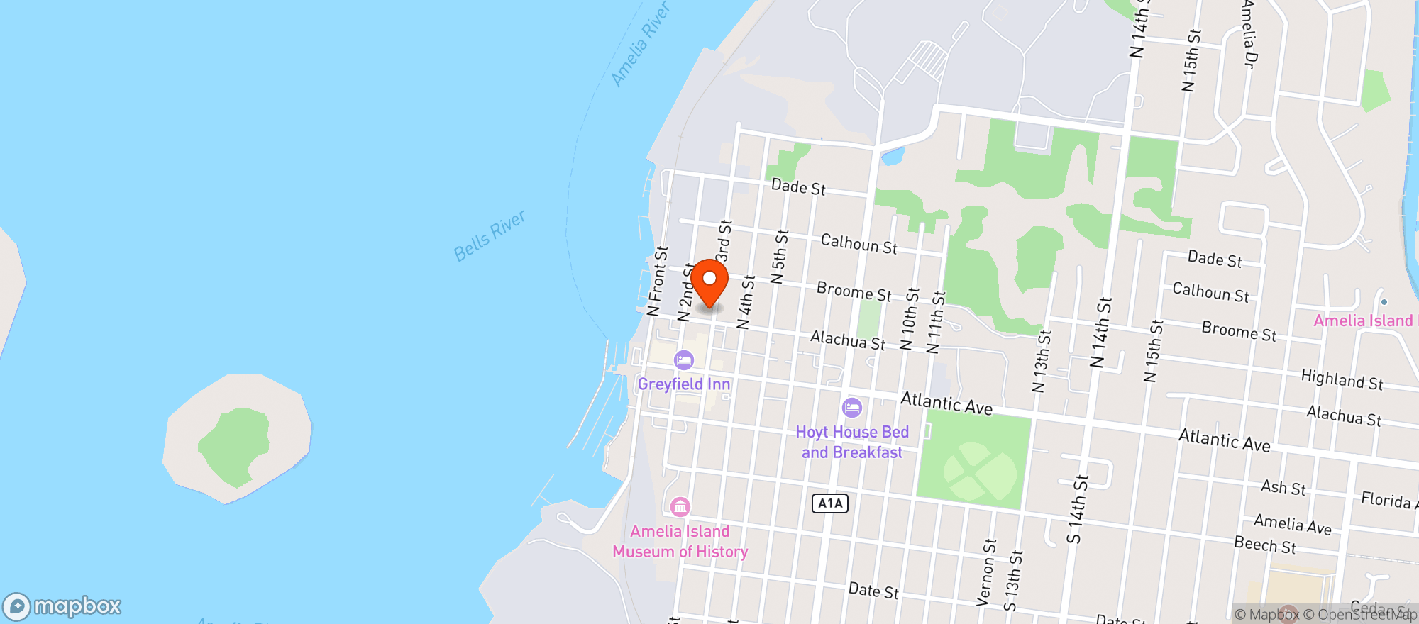 Map showing Arte Pizza