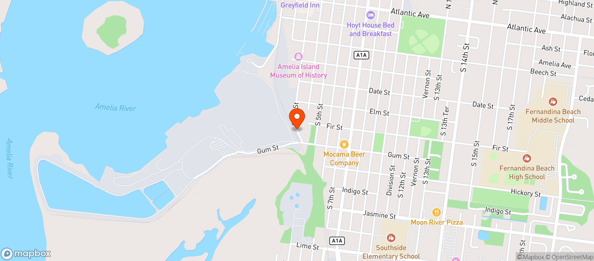 Map showing American Legion