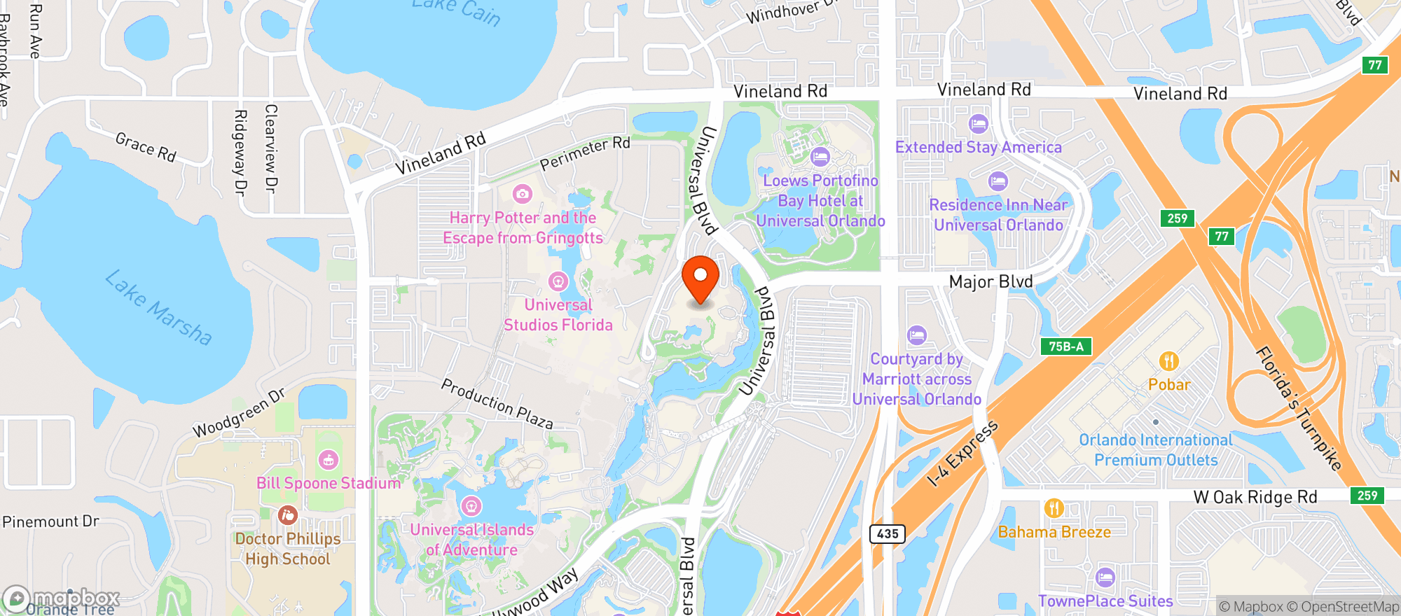 Map showing PALM RESTAURANT