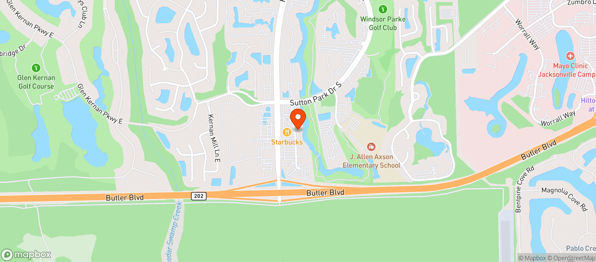Map showing Publix Super Market