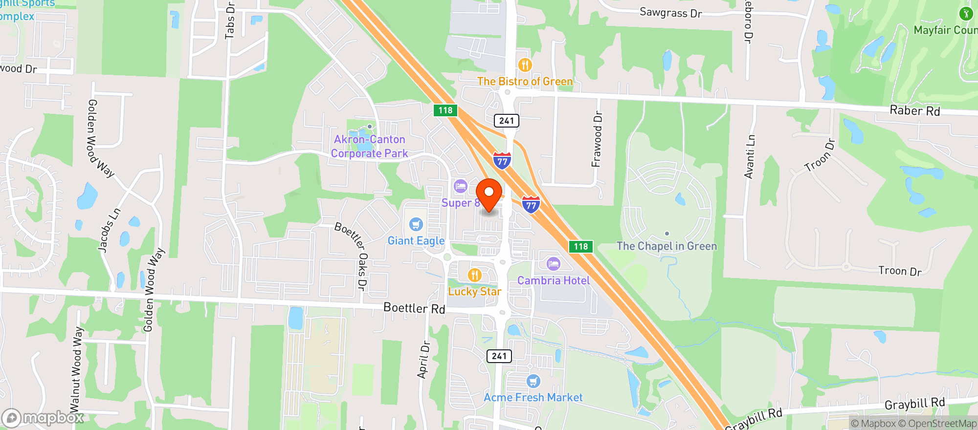 Map showing MapCo 350980 Uniontown