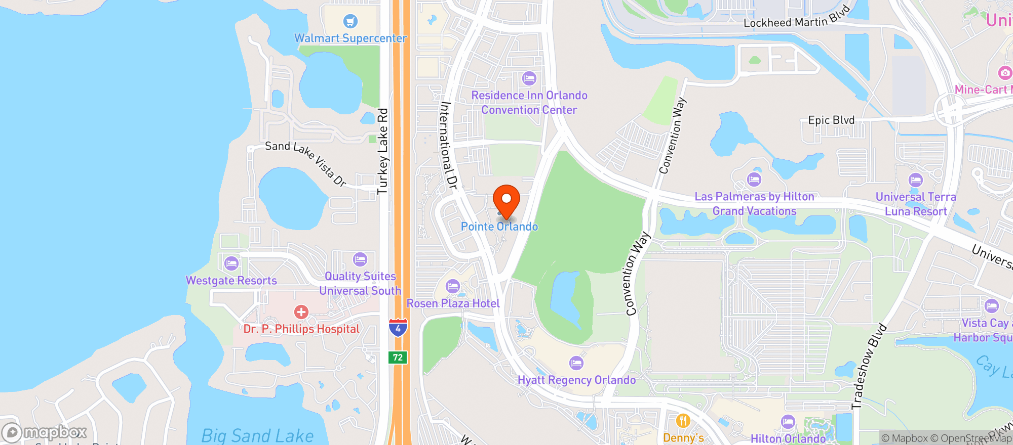Map showing The Pub