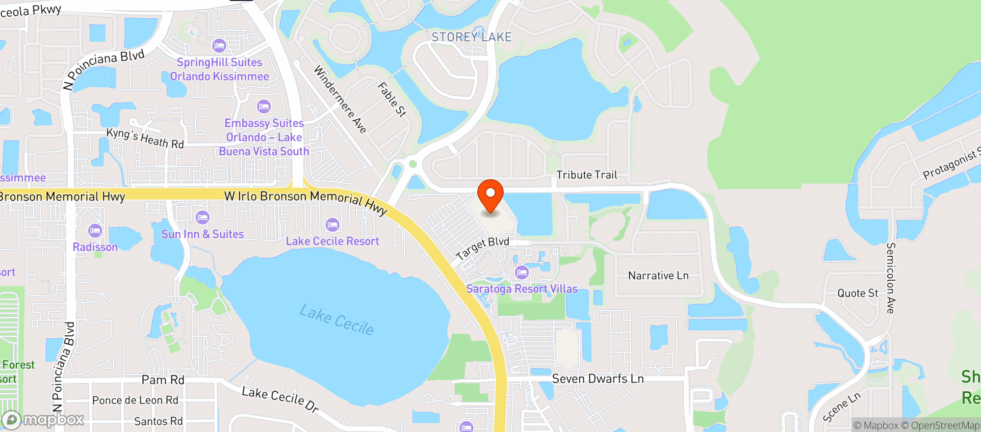 Map showing Target
