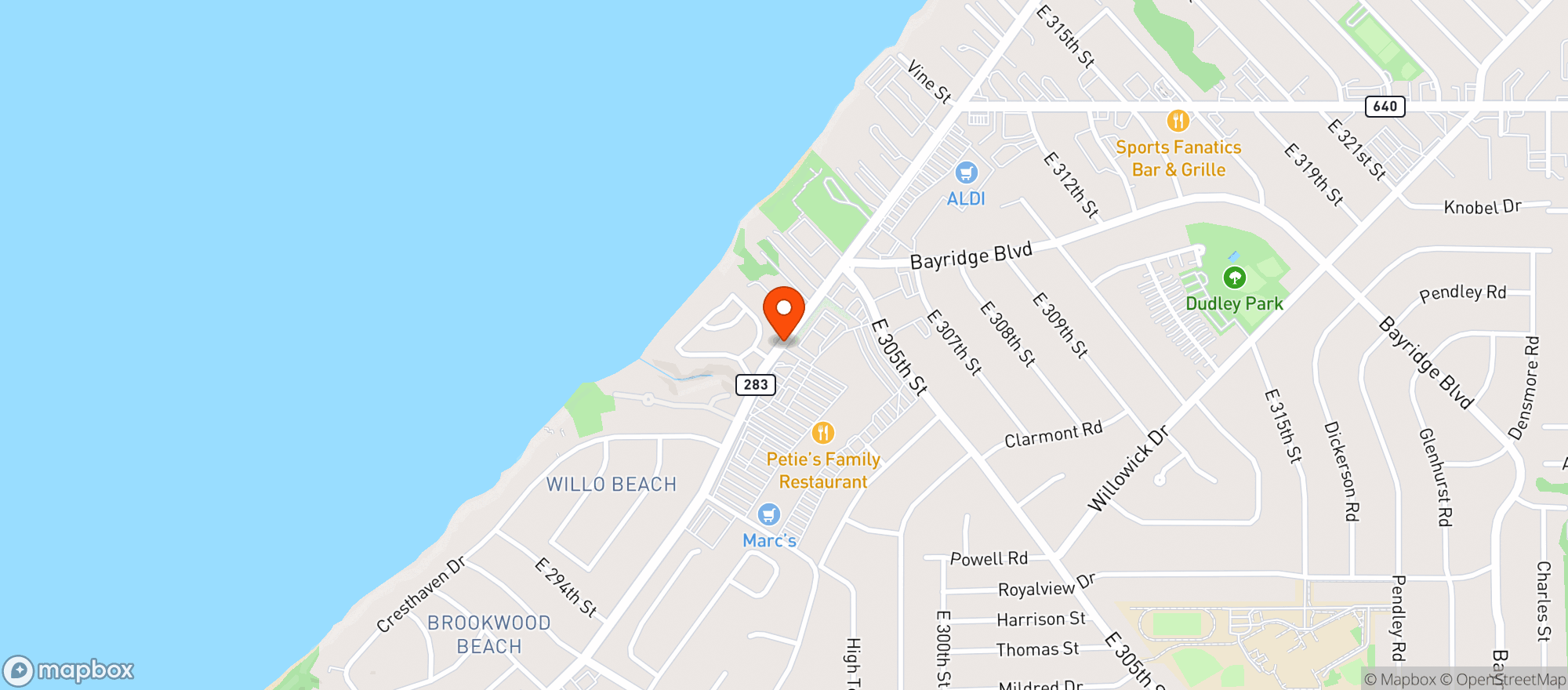 Map showing Giant Eagle