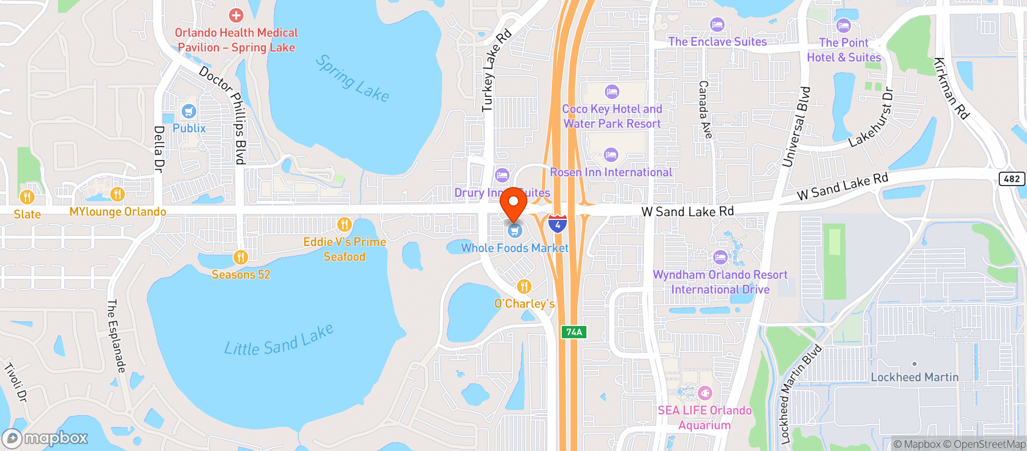 Map showing Whole Foods Market