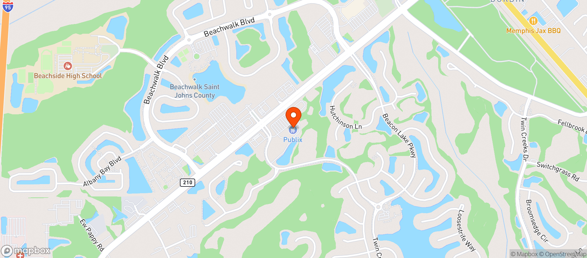 Map showing Publix