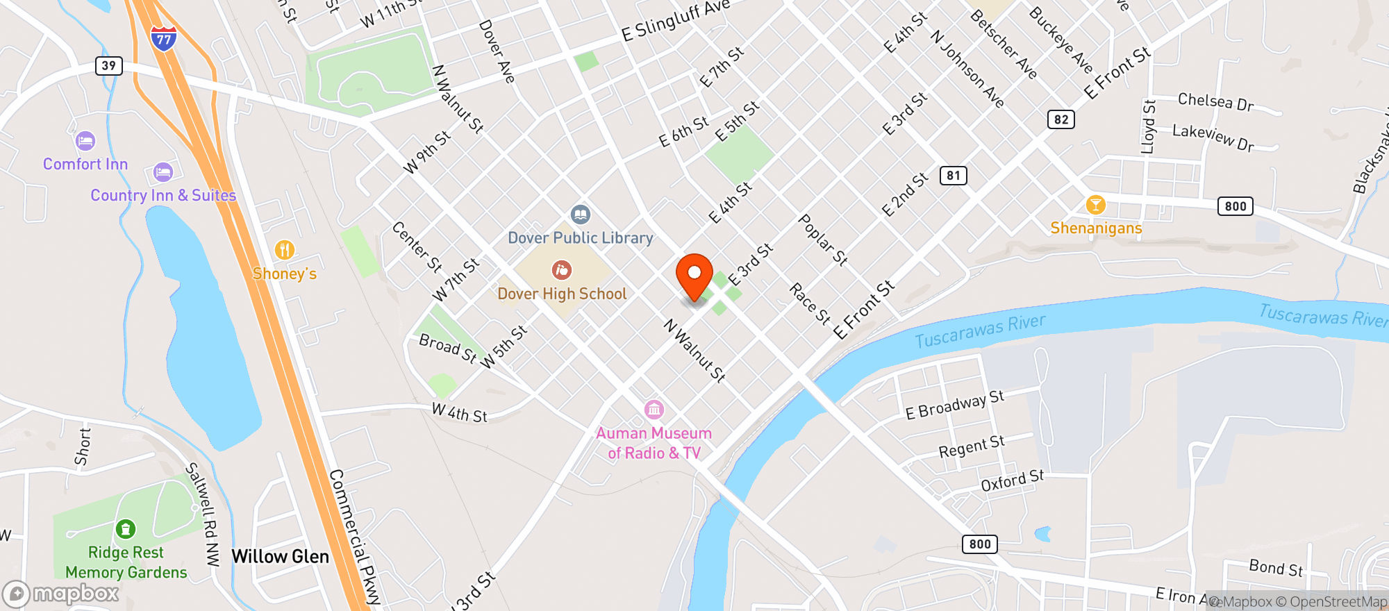 Map showing Dola Jeans