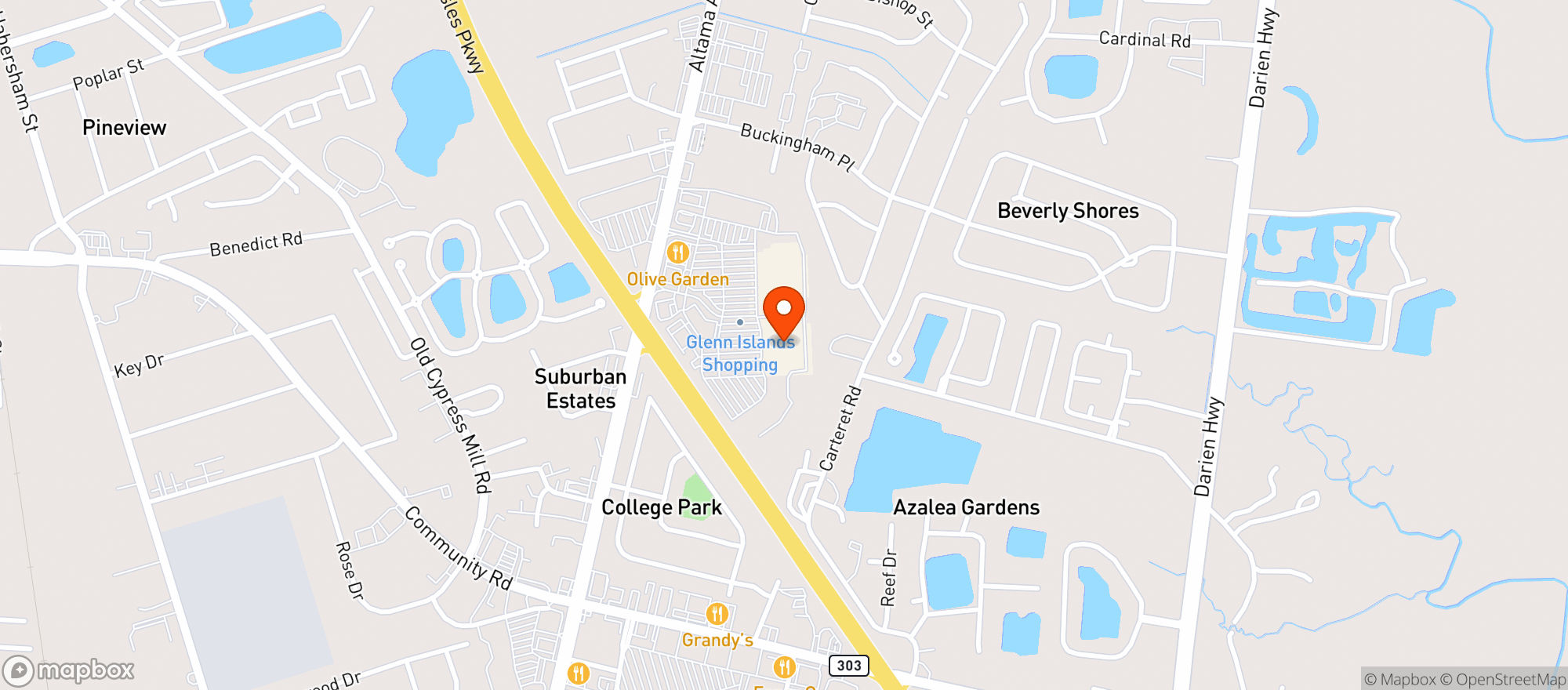 Map showing Target - Brunswick