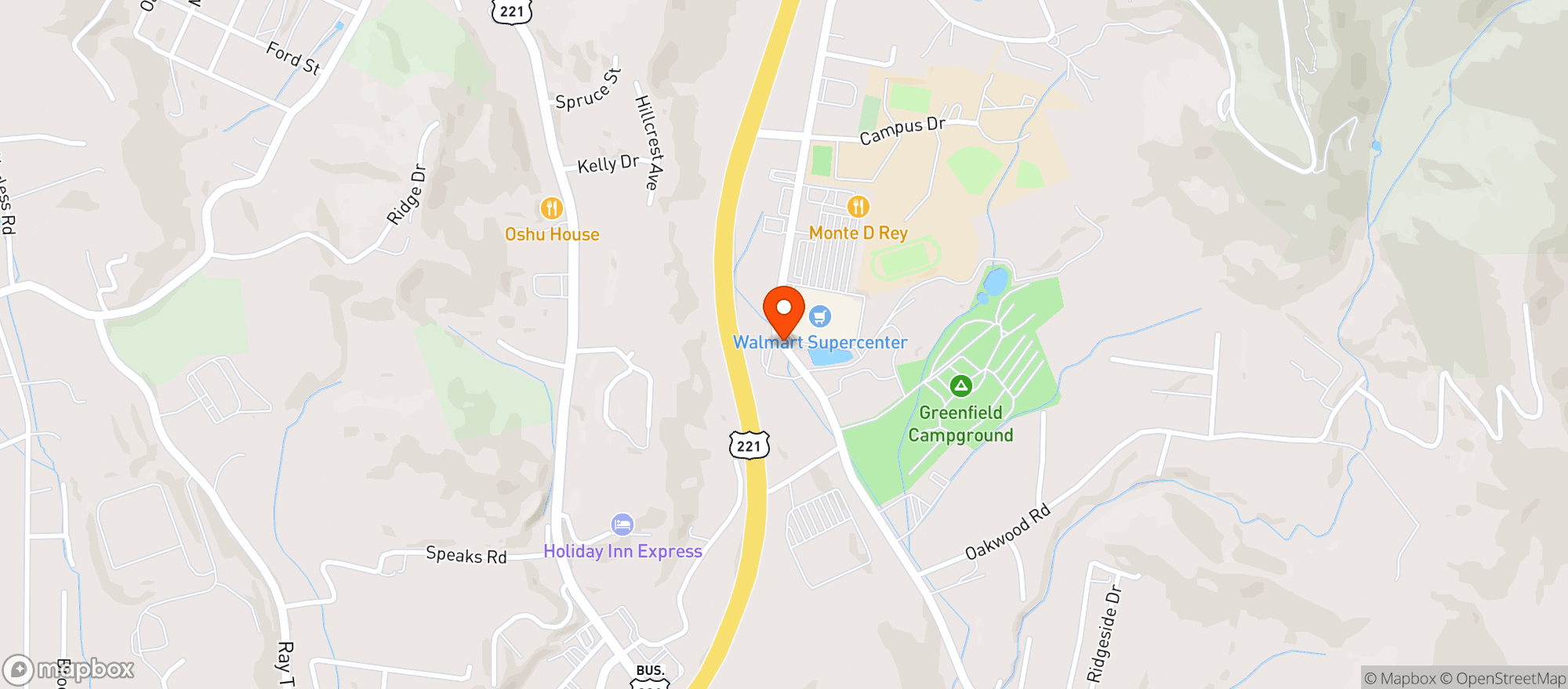 Map showing Walmart Supercenter